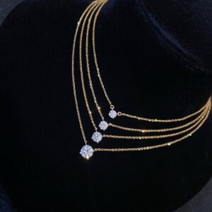 diamond pendant (50 cents, 1 carat, 1.5 carat & 2 carats) set in 18kt gold